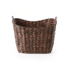 Water Hyacinth Woven Basket With Ring Handles by Place   Time