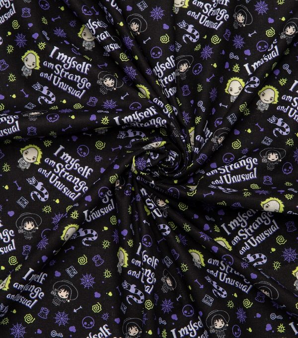 Beetlejuice Strange   Unusual Cotton Fabric - Image 4