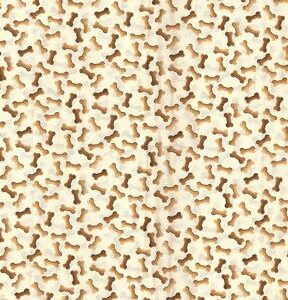 Dog Bones on Cream Novelty Cotton Fabric