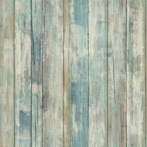 York Wallcoverings Wallpaper Blue Distressed Wood