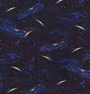 Black Out Of This World Novelty Cotton Fabric
