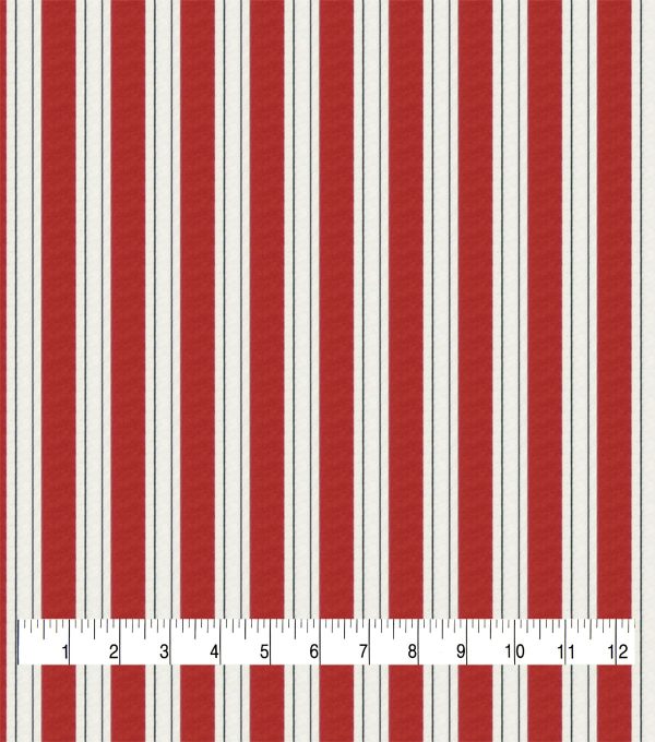 Stripe Red 108 Wide Flannel Fabric - Image 3