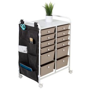 Honey Can Do 25 x 32 Metal 12 Drawer Rolling Storage Craft Cart