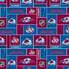 Colorado Avalanche Fleece Fabric Block
