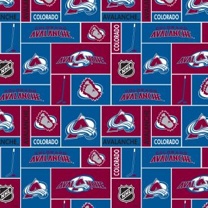 Colorado Avalanche Fleece Fabric Block