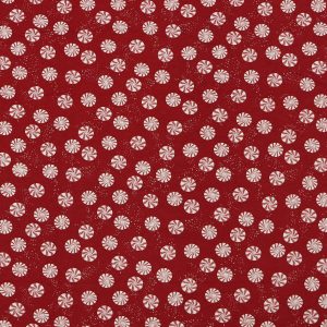 Peppermints on Red Super Snuggle Christmas Flannel Fabric