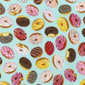 Hi Fashion Tossed Donuts Novelty Cotton Fabric - 1