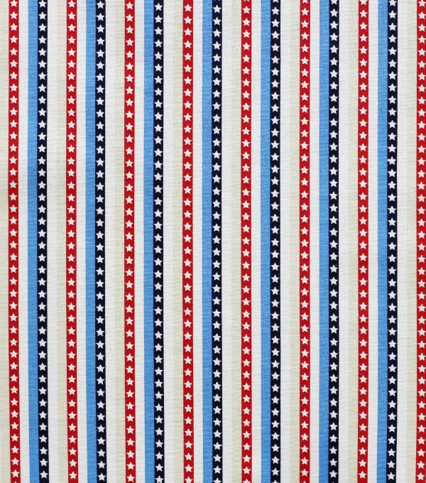 Star Stripe Patriotic Cotton Fabric