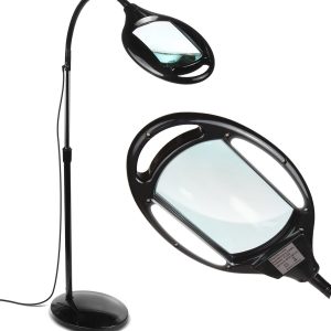Brightech LightView LED Floor Magnifier with 5 Diopter   Black