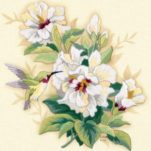 Dimensions 12 Hibiscus Floral Crewel Embroidery Kit