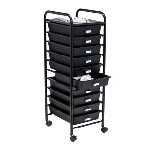 Honey Can Do 15 x 35 Black 10 Drawer Rolling Storage Cart