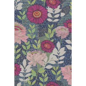 Tamara Day Botanical Blue Peel   Stick Wallpaper By Roommates