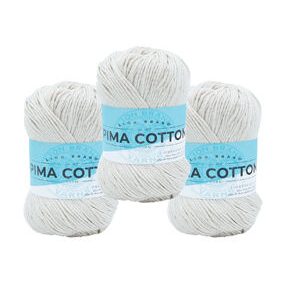 Lion Brand Pima 186yds Worsted Cotton Yarn 3 Bundle