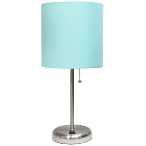All The Rages 19.5 Metal Base Desk Lamp With USB Port   Shade