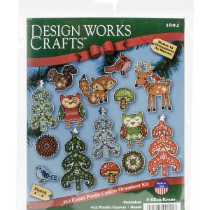 Design Works 15ct Woodland Friends Ornament Plastic Canvas Kit