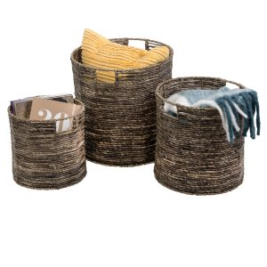 Honey Can Do Coastal 3ct Brown Nesting Storage Baskets