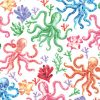 Octopus Multi Super Snuggle Flannel Fabric