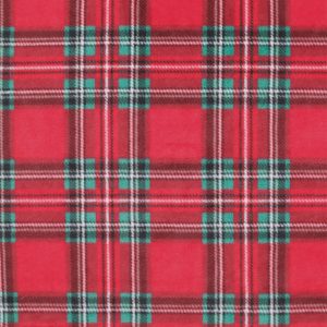 Christmas Red Plaid Anti Pill Fleece Fabric