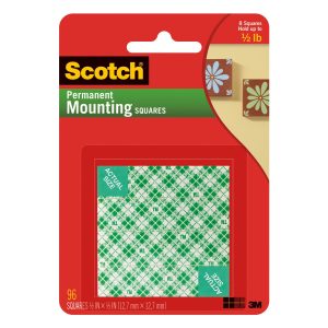 Scotch 0.5lb Plaid Small Permanent Mounting Squares