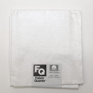 18 x 21 Silver Metallic Cotton Fabric Quarter 1pc by Keepsake Calico