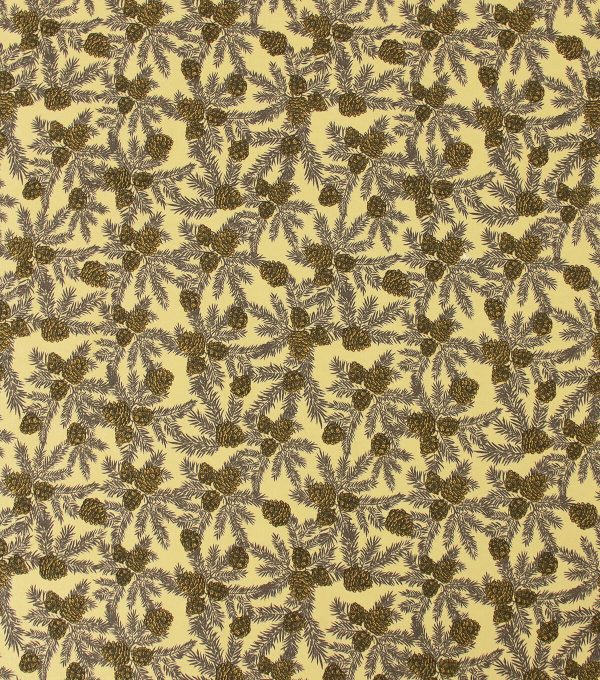 Tree   Pinecones Super Snuggle Flannel Fabric