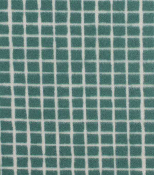 Green Grid Plaid Blizzard Fleece Fabric