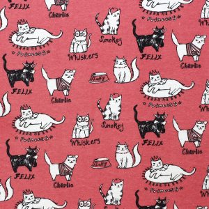 Cat Names Super Snuggle Flannel Fabric