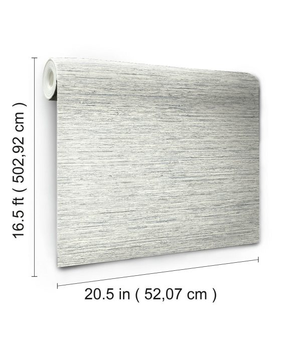 York Wallcoverings Wallpaper Grey Grasscloth - Image 7