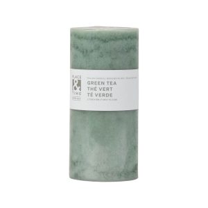 3 x 6 Scented Pillar Candle by Place   Time - Green Tea