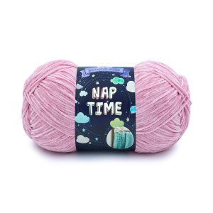 Lion Brand Naptime Worsted Polyester Yarn - Pink