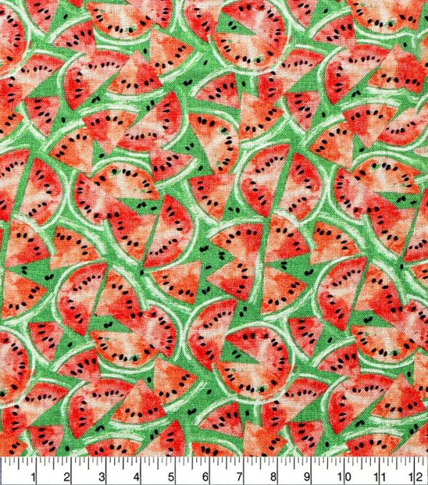 Watermelon 1-Piece Cotton Fabric Quarter - Image 3