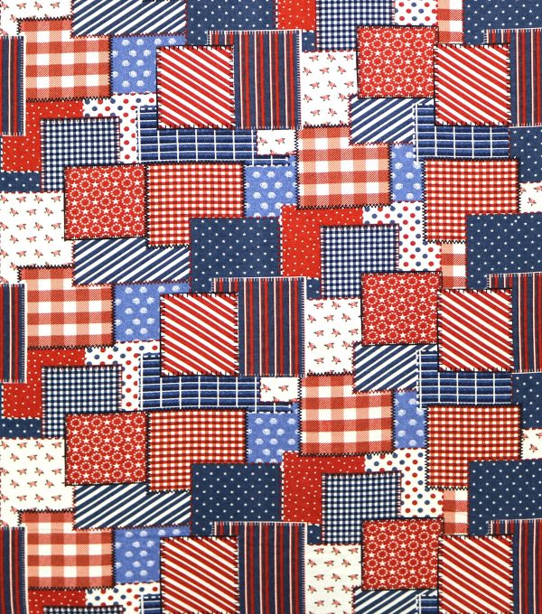 Americana Patch Super Snuggle Flannel Fabric - Image 2
