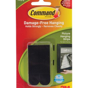 Command 4pk Black Medium Picture Hanging Strips