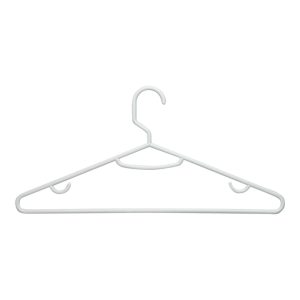 Honey Can Do 15 x 7.5 White Recycled Plastic Hangers 60pk