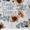 Home Sweet Home   Sunflowers Anti Pill Fleece Fabric