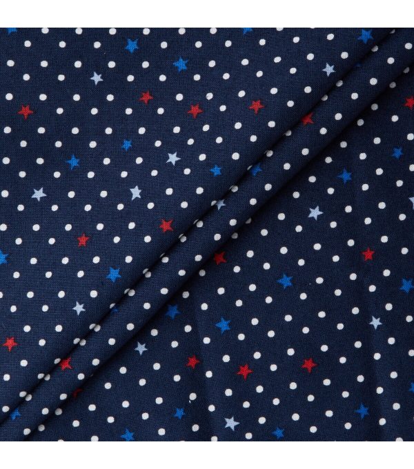 Stars And Dots Patriotic Cotton Fabric - Image 3