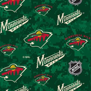 Minnesota Wild Fleece Fabric Digital