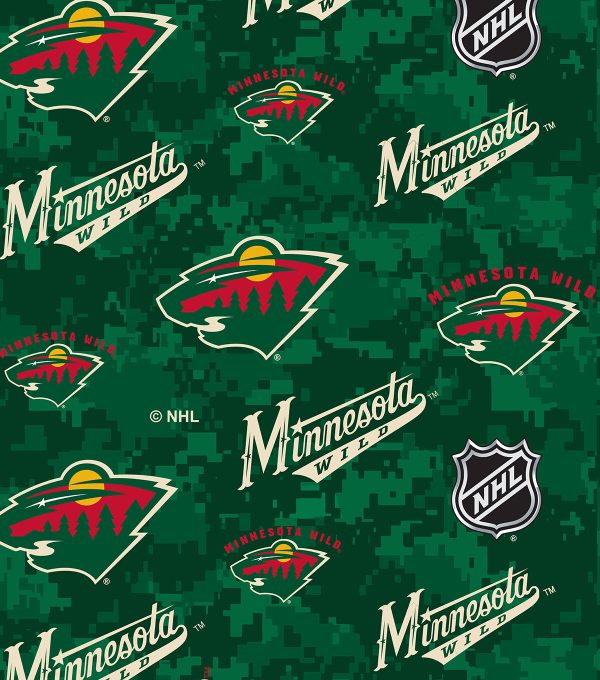 Minnesota Wild Fleece Fabric Digital