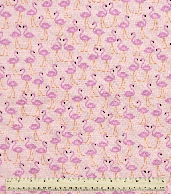 Novelty Cotton Fabric Flamingo Traffic - Image 2