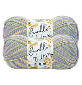 Lion Brand Bundle of Love 688yds Worsted Acrylic Yarn 2 Bundle - Chamomile