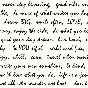 RoomMates Wallpaper Black Dream Big Script