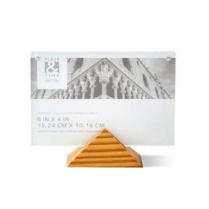 6 x 4 Acrylic Tabletop Picture Frame   Triangle Base by Place   Time