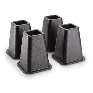 Simplify 6 Black Bed Raisers 4pk