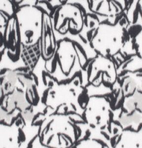 Sketched Dogs Blizzard Fleece Fabric