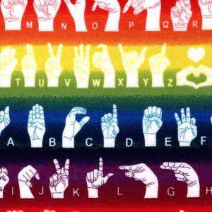 Sign Language Super Snuggle Flannel Fabric