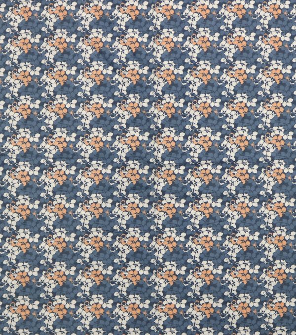 Blue Leaves 108 Wide Flannel Fabric