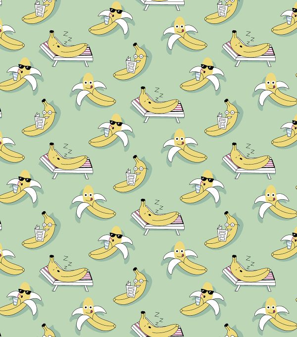 Banana Vacation Super Snuggle Flannel Fabric