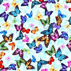 Hi Fashion Butterfly Premium Print Cotton Fabric
