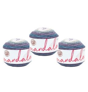 Lion Brand Mandala 590yds Light Weight Acrylic Yarn 3 Bundle