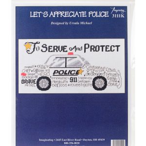 Imaginating 12 x 6 Let s Appreciate Police Counted Cross Stitch Kit